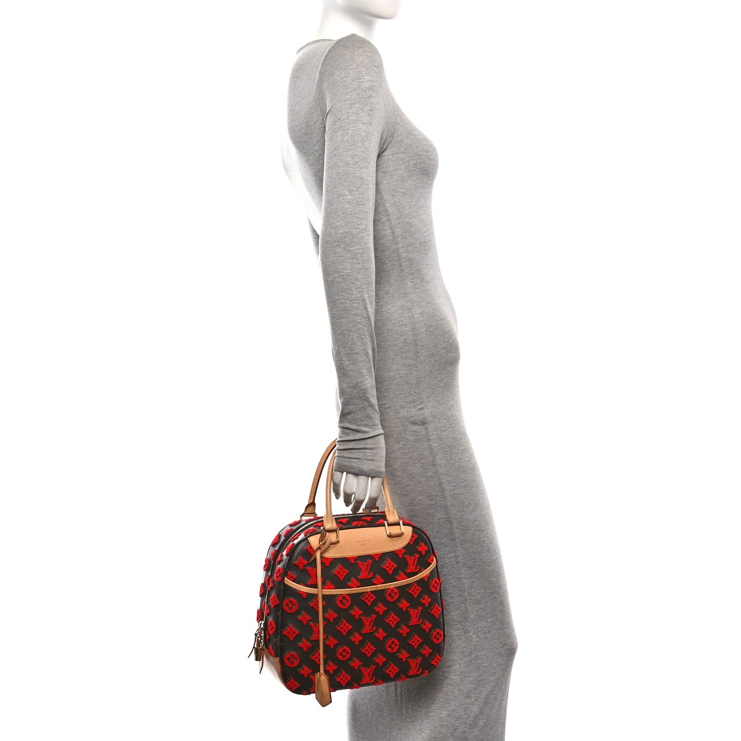 Louis Vuitton Monogram Tuffetage Deauville Cube Red 3 of 9