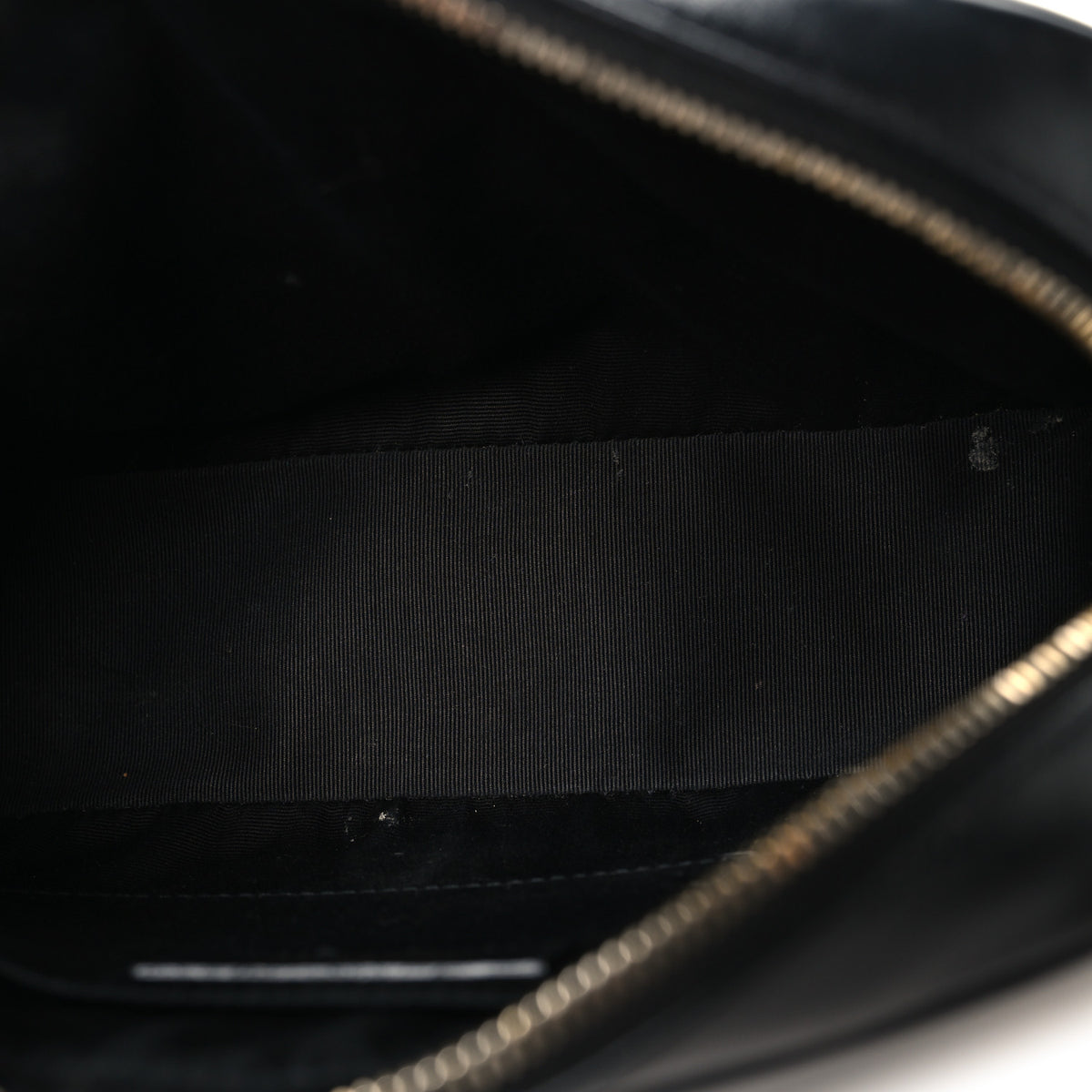 Patent Mixed Matelasse Triquilt Small Monogram Satchel Black