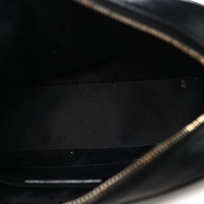 Saint Laurent Patent Mixed Matelasse Triquilt Small Monogram Satchel Black 4 of 10