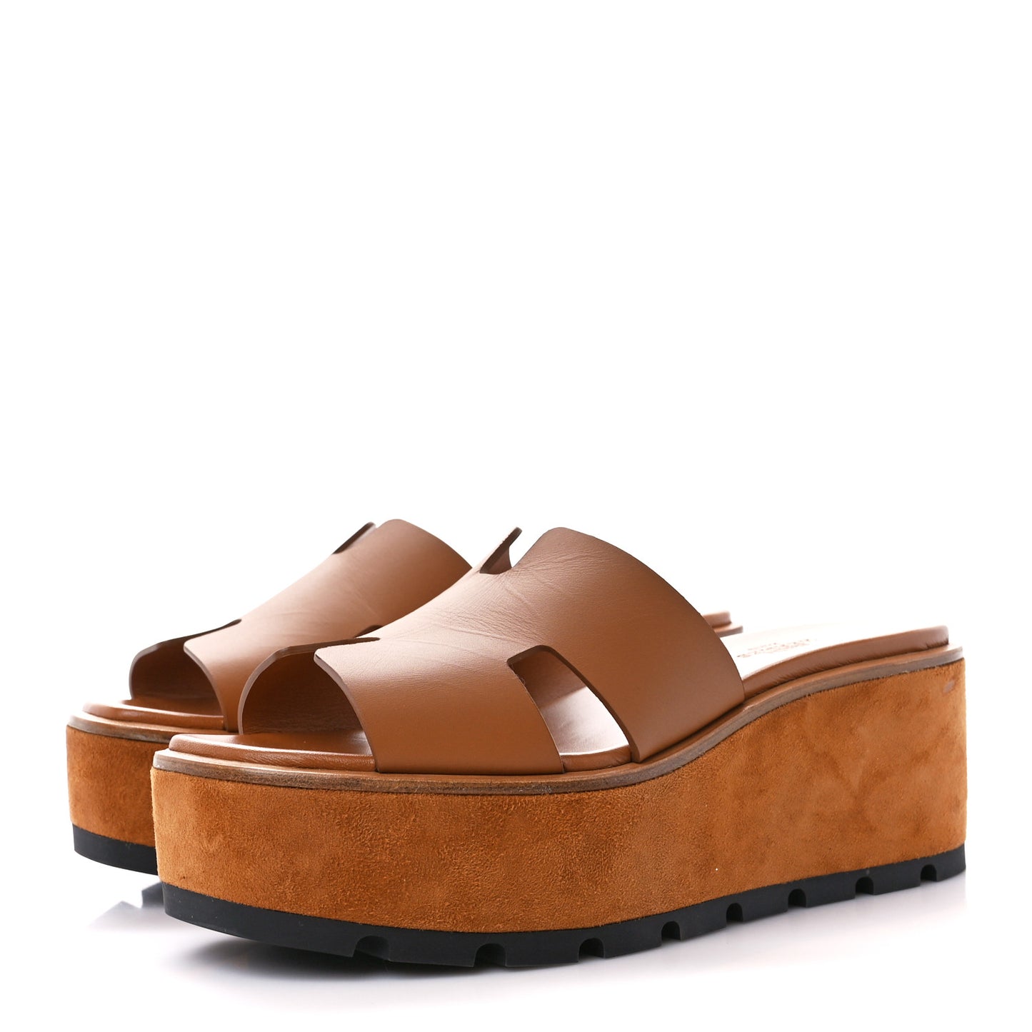 Calfskin Suede Eze 30 Sandals 37 Naturel