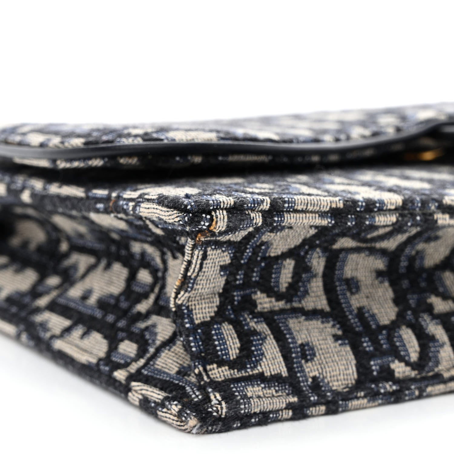 Christian Dior Oblique Saddle Chain Pouch Blue 9 of 12