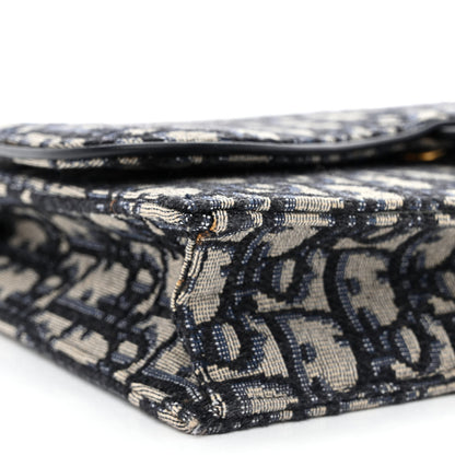 Christian Dior Oblique Saddle Chain Pouch Blue 9 of 12