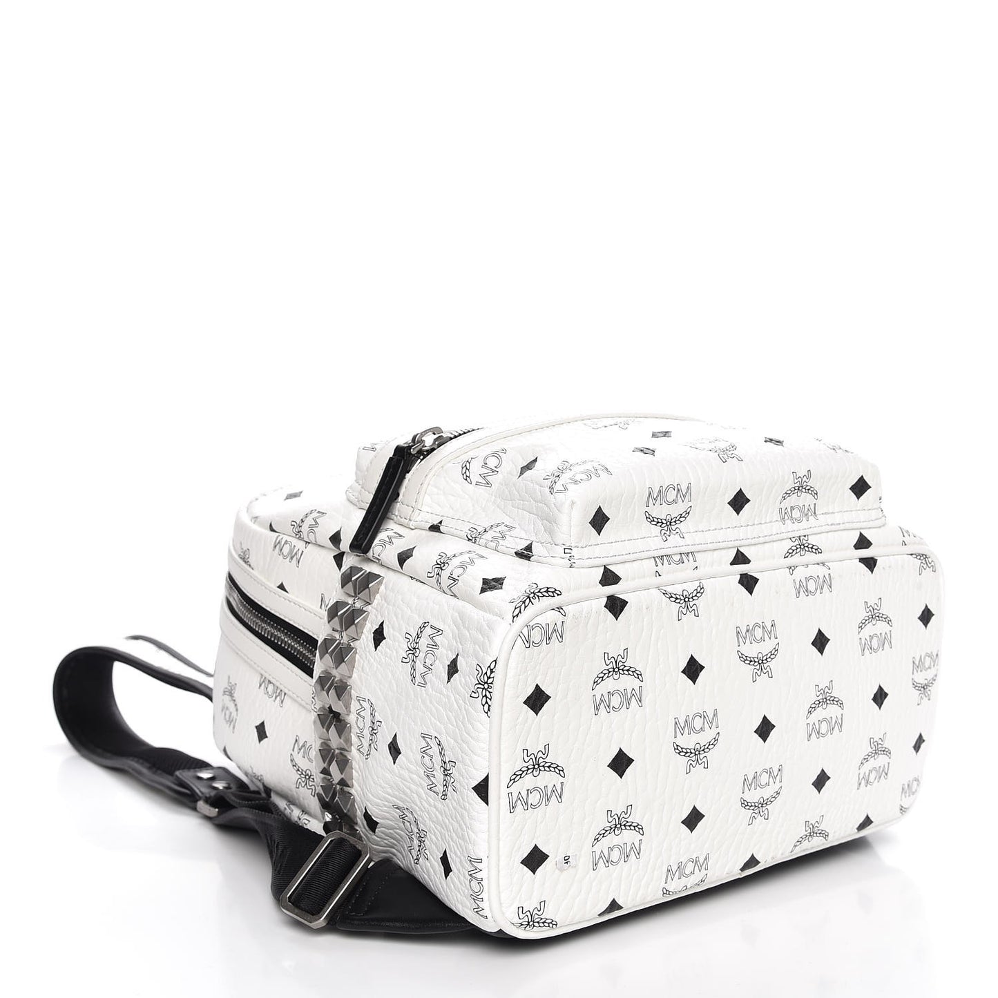 Visetos Small Side Stud Stark Backpack White