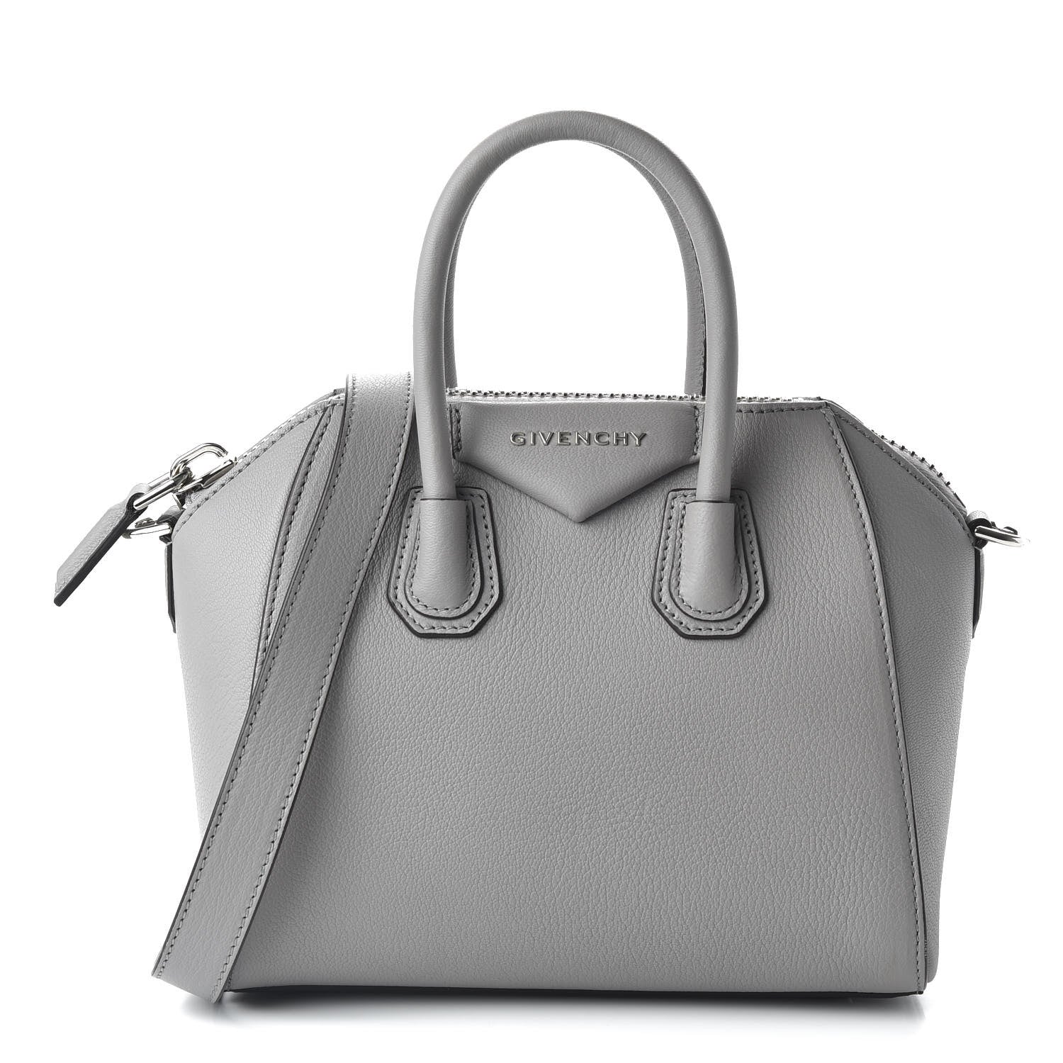 Givenchy Sugar Goatskin Mini Antigona Pearl Grey 1 of 10