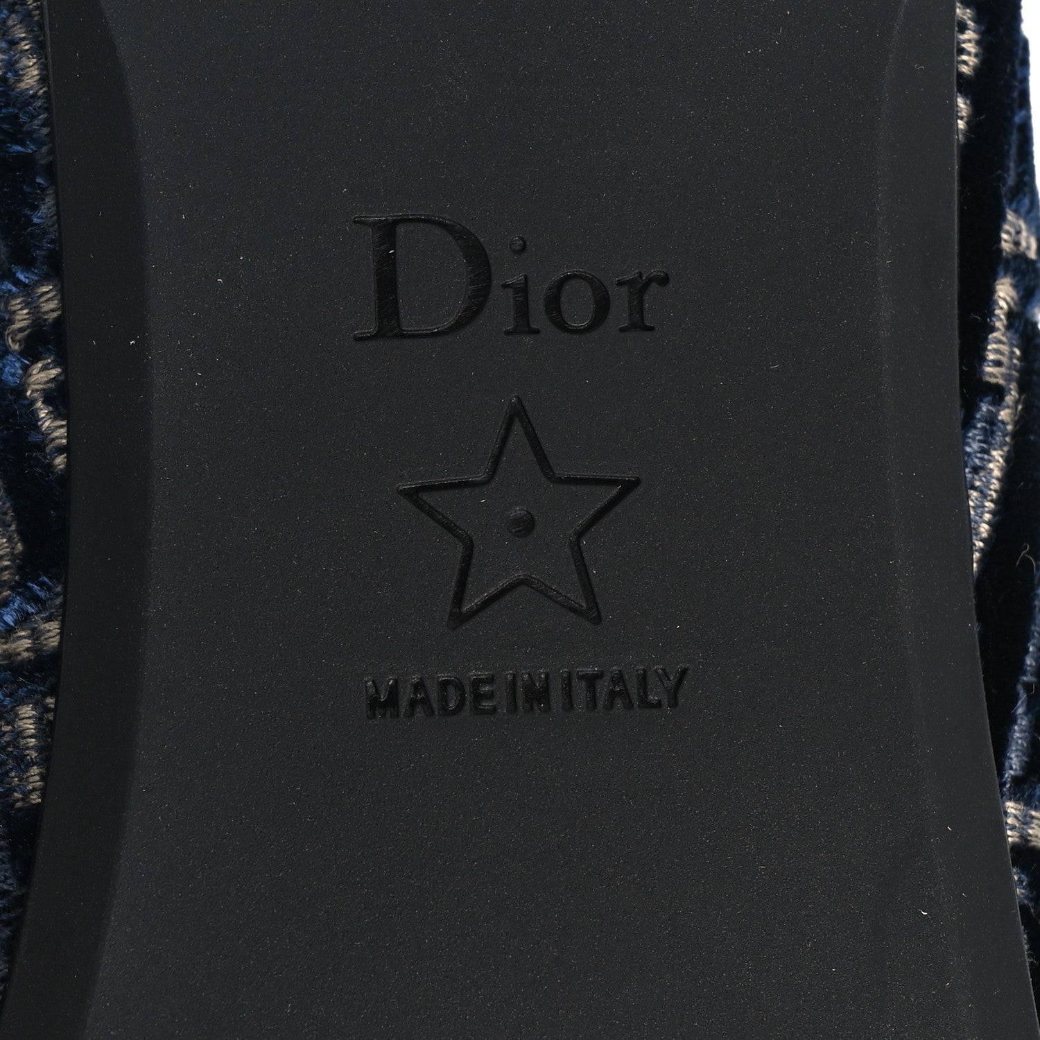 Christian Dior Velvet Oblique Poeme Laced Ballerina Flats 36.5 Blue 7 of 9