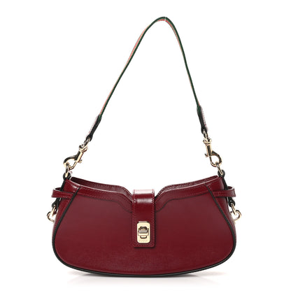 Gucci Boarded Dyana Lux Mini Moon Side Shoulder Bag Rosso Ancora 1 of 10