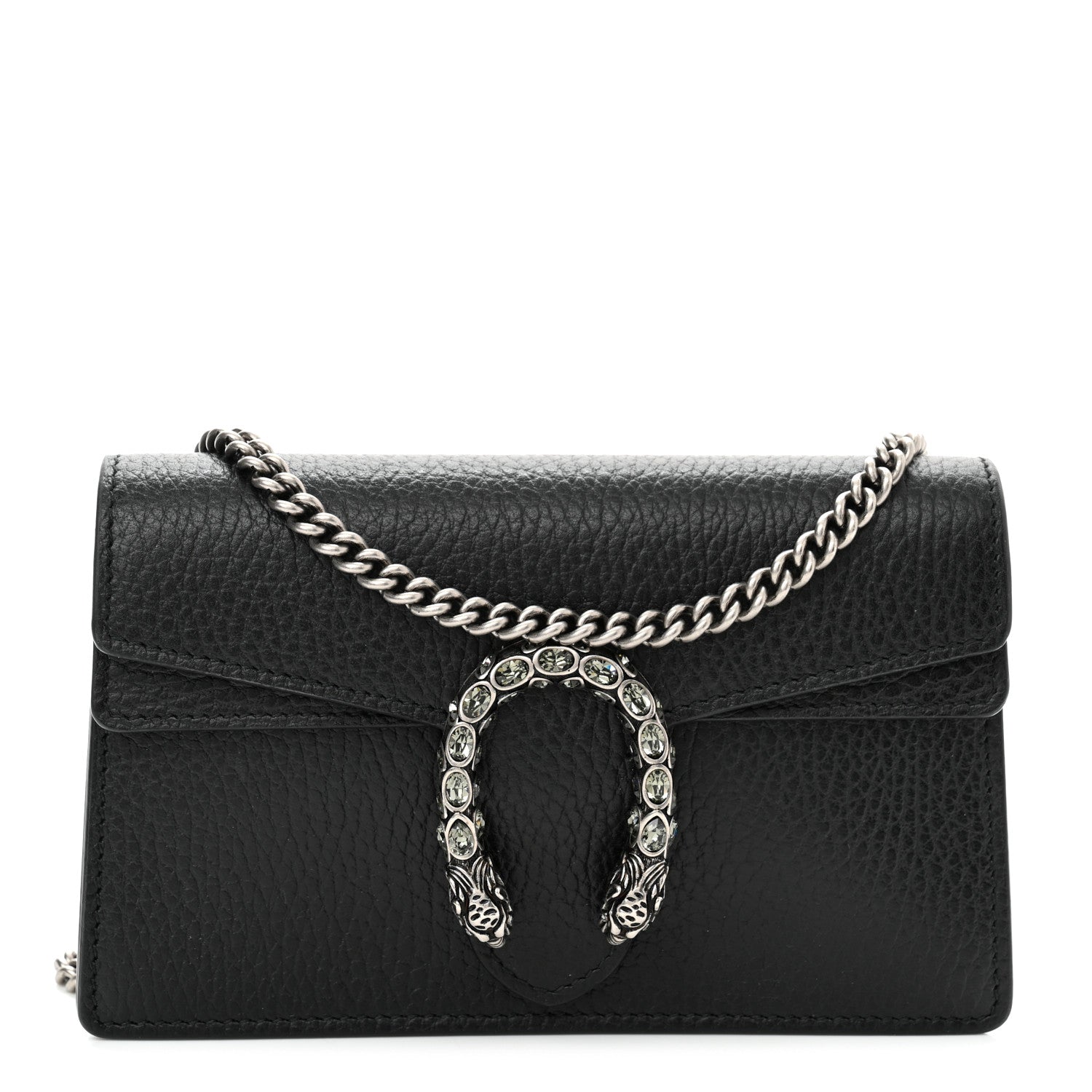 Gucci Calfskin Super Mini Dionysus Shoulder Bag Black 1 of 11