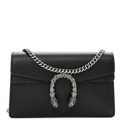 Gucci Calfskin Super Mini Dionysus Shoulder Bag Black 1 of 11