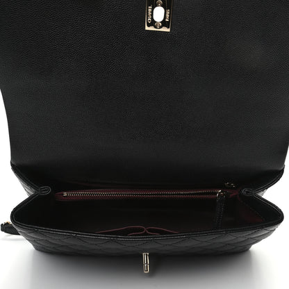 Chanel Caviar Quilted Small Coco Handle Flap Black 5 of 9