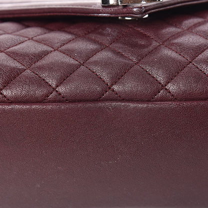 Saint Laurent Calfskin Mixed Matelasse Triquilt Large Monogram Envelope Satchel Bordeaux 20 of 34