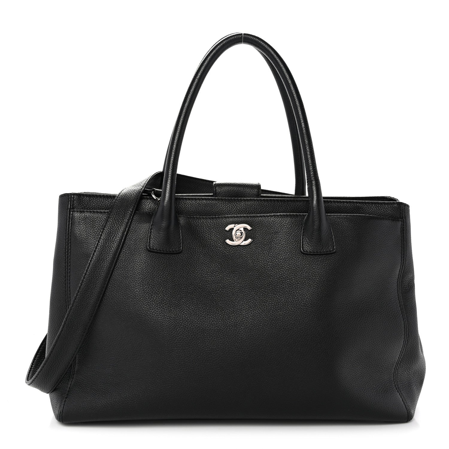 Chanel Calfskin Cerf Executive Shopper Tote Black 1 of 15