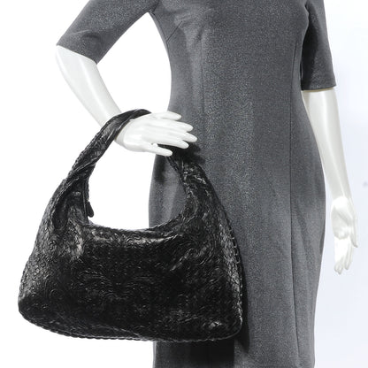 Bottega Veneta Nappa Intrecciato Embossed Medium Veneta Hobo Black 2 of 7