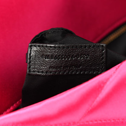 Saint Laurent Satin Quilted Sade Puffer Envelope Clutch Bubblegum 7 of 7
