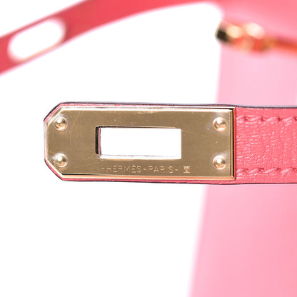Hermes Chevre Mysore Mini Kelly Sellier 20 Rose Lipstick 27 of 31