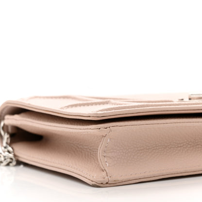 Christian Dior Grained Calfskin Diorama Wallet on Chain Pouch Nude 8 of 10