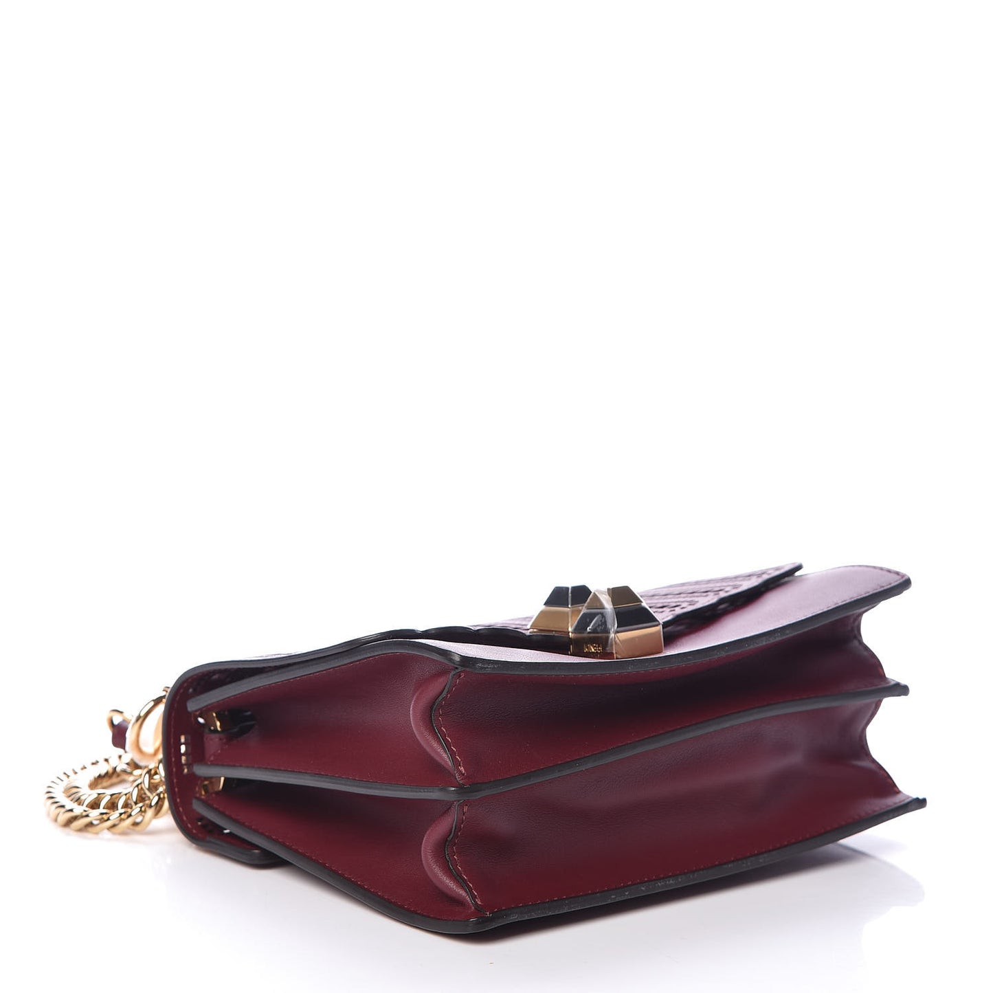 Vitello Grace Openwork Small Kan I Shoulder Bag Barolo