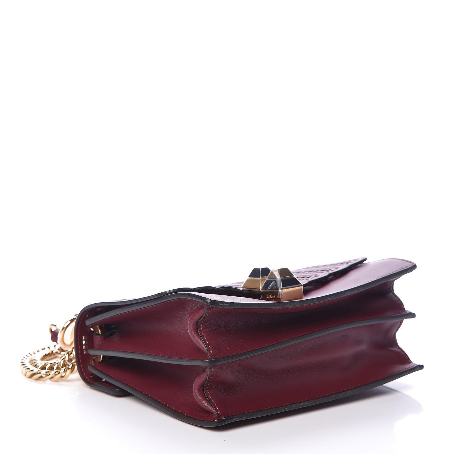Fendi Vitello Grace Openwork Small Kan I Shoulder Bag Barolo 4 of 8