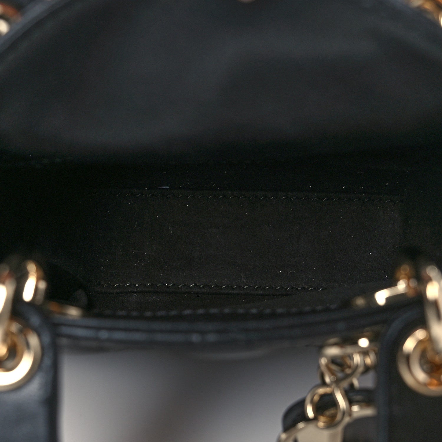 Christian Dior Lambskin Cannage Micro Lady Dior Black 5 of 11