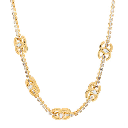 Chanel Metal Crystal CC Marquise Choker Gold 1 of 3
