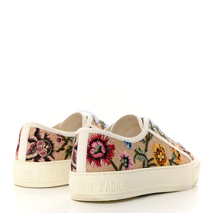 Christian Dior Canvas Rosa Mutabilis Embroidered Womens Walk'N'Dior Low Top Sneakers 37 Multicolor 4 of 8