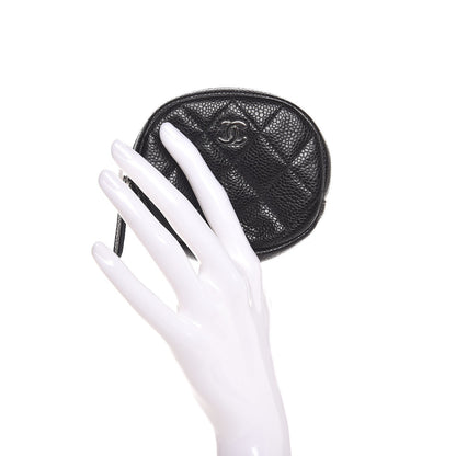 Chanel Caviar Quilted Zip Around Classic Coin Purse Black 2 of 7