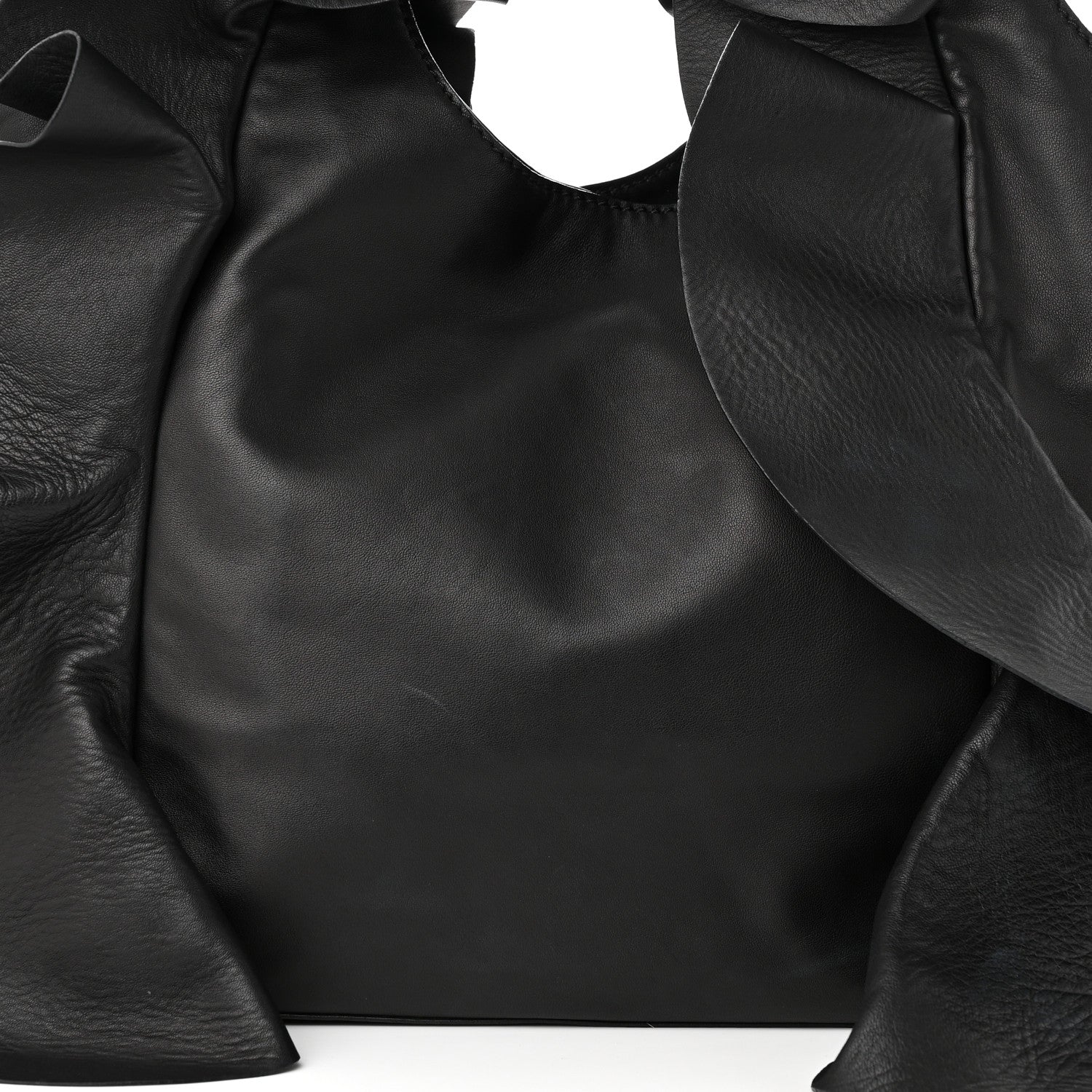 Valentino Garavani Nappa Ruffled Hobo Black 7 of 12