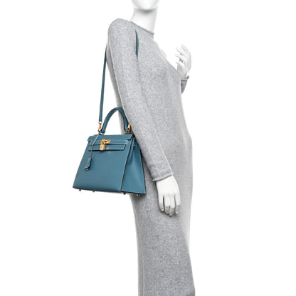 Hermes Epsom Kelly Sellier 28 New Blue Jean 3 of 15