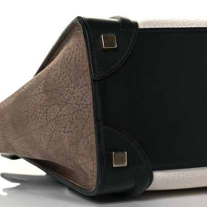 Celine Bullhide Calfskin Suede Micro Tri-Color Luggage Khaki 6 of 11