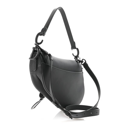 Christian Dior Ultra Matte Calfskin Saddle Bag With Strap Black 3 of 11