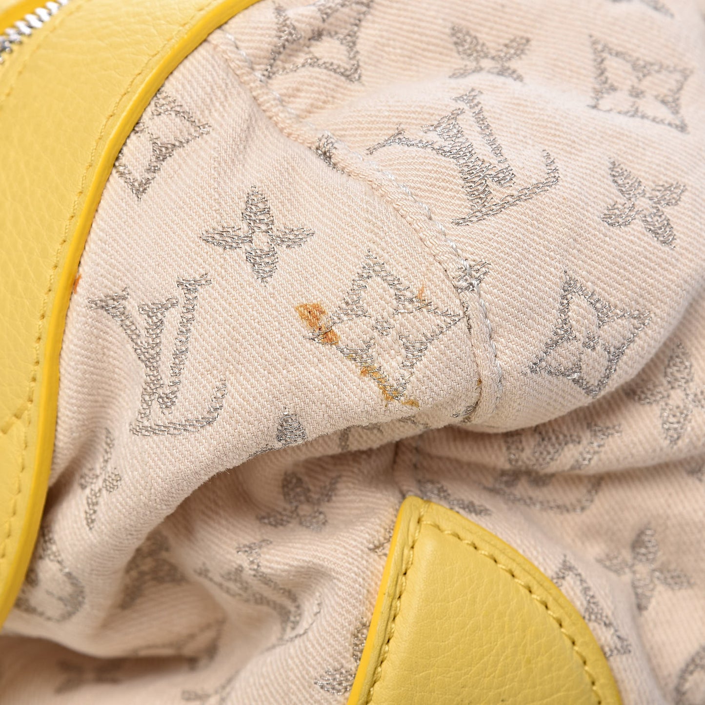 Monogram Denim Speedy Round Yellow