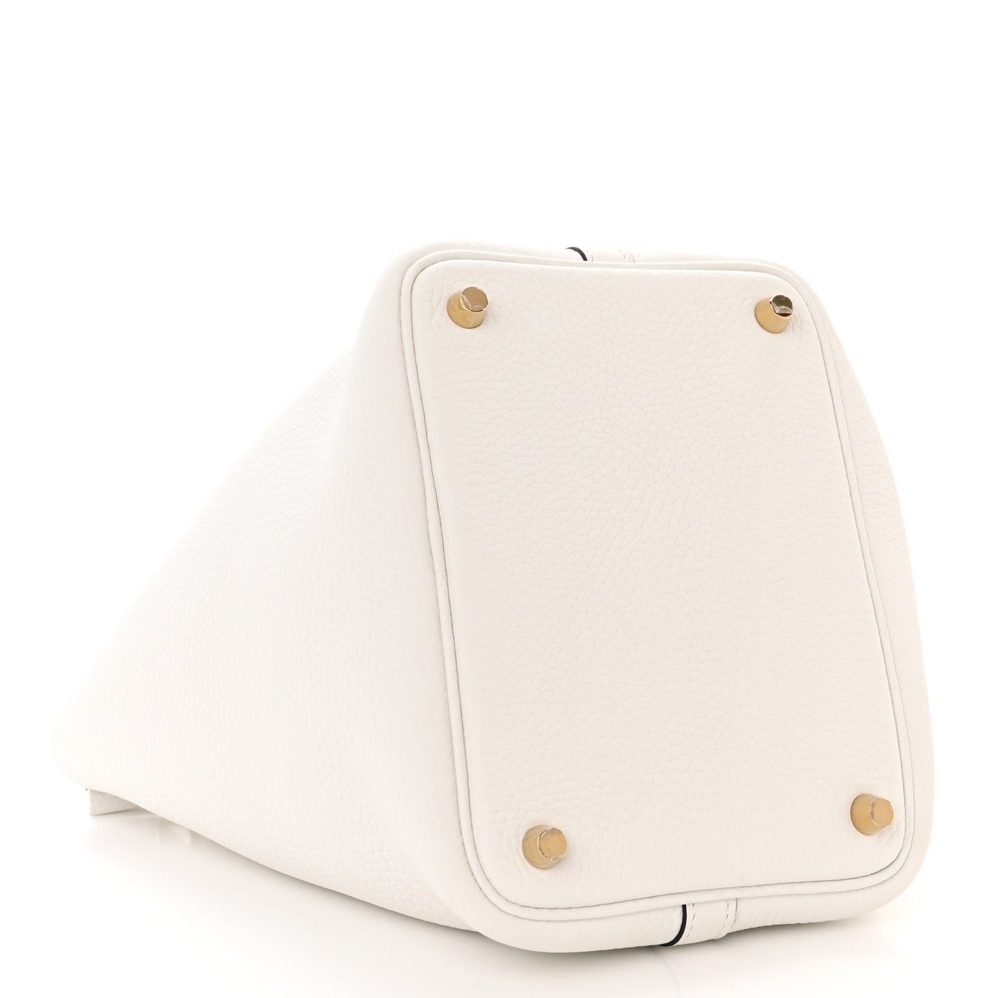 Taurillon Clemence Picotin Lock 18 PM New White
