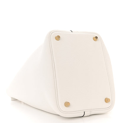 Hermes Taurillon Clemence Picotin Lock 18 PM New White 4 of 12