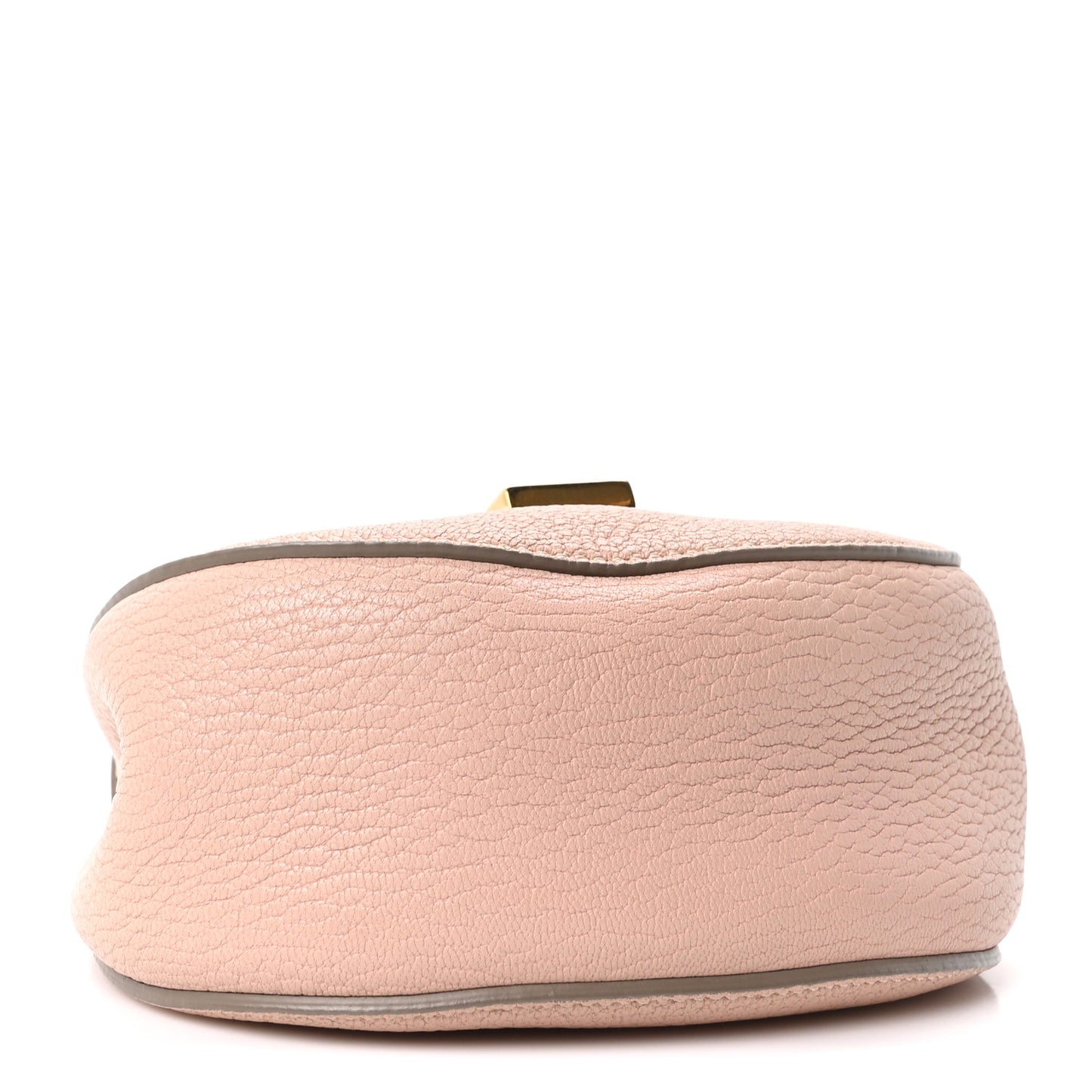Grained Lambskin Mini Drew Shoulder Bag Cement Pink