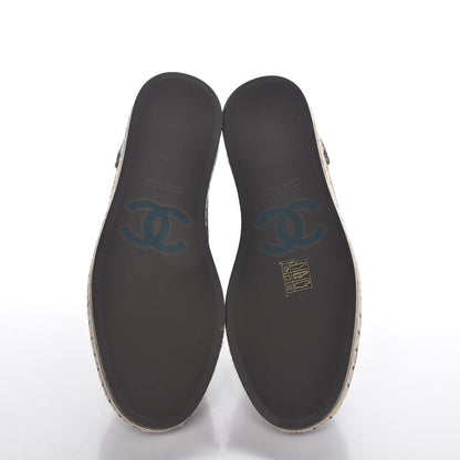 Chanel Cotton Lace Up High Top Espadrilles 39 Dark Green Black 5 of 9
