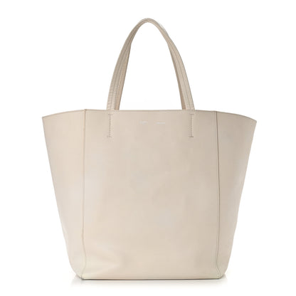 Celine Grained Calfskin Medium Horizontal Cabas Phantom White 1 of 8