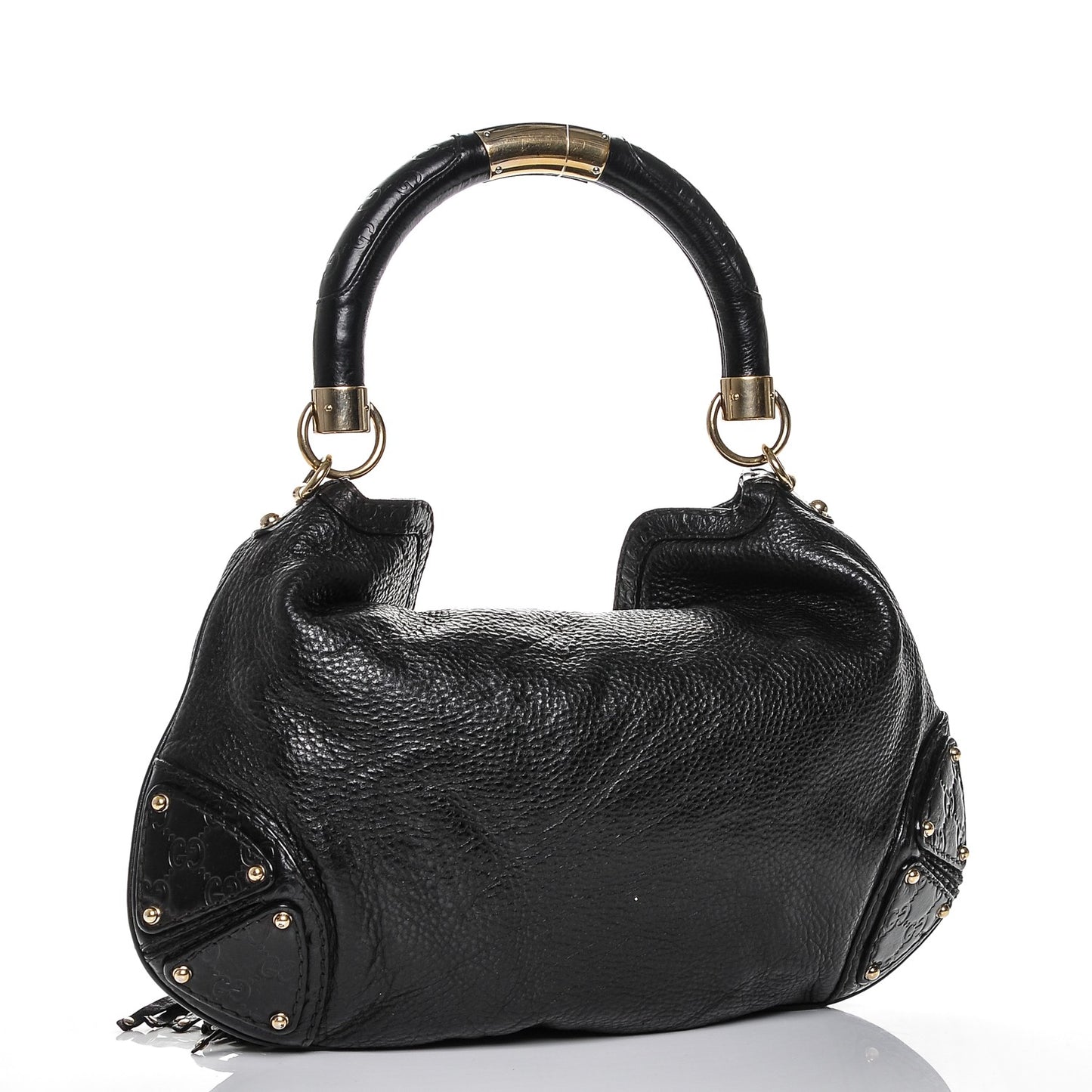 Calfskin Medium Indy Top Handle Hobo Black