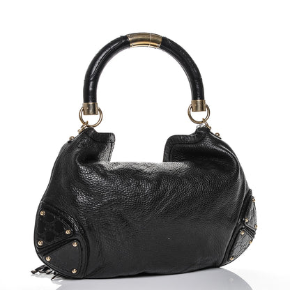 Gucci Calfskin Medium Indy Top Handle Hobo Black 3 of 6