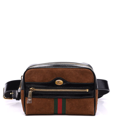 Gucci Suede Small Ophidia Belt Bag 85 34 Brown 1 of 9