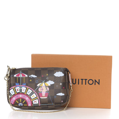Louis Vuitton Damier Ebene 2020 Christmas Animation Big Wheel Mini Pochette Accessories Rose Ballerine 7 of 7