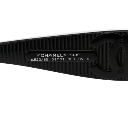 Chanel Acetate Shield Sunglasses 5495 Black 5 of 7