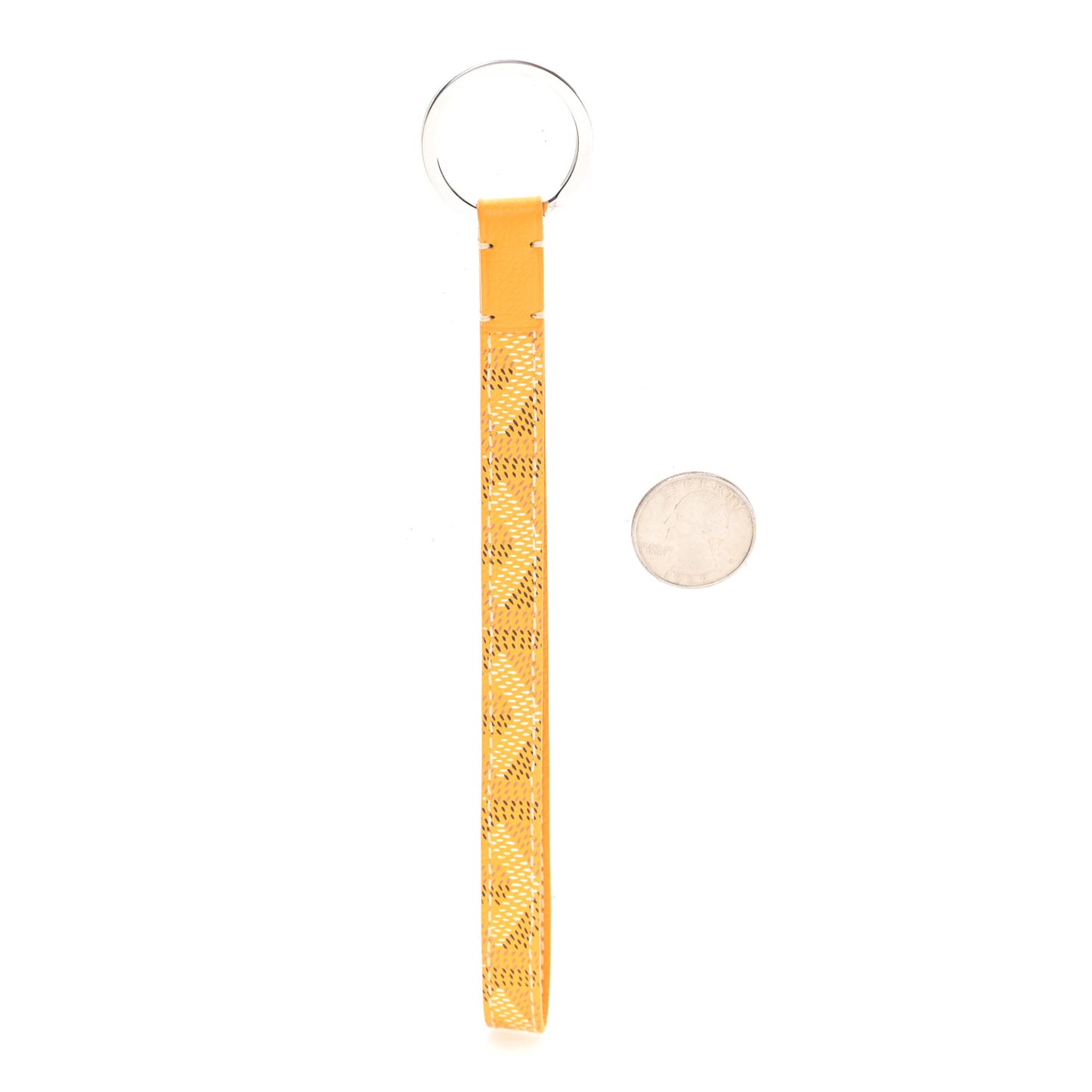 Goyardine Sesame Key Holder Yellow