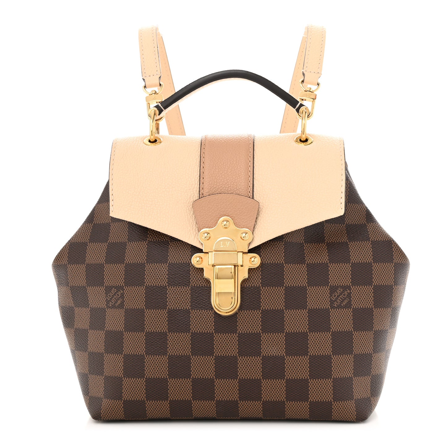 Damier Ebene Clapton Backpack Creme