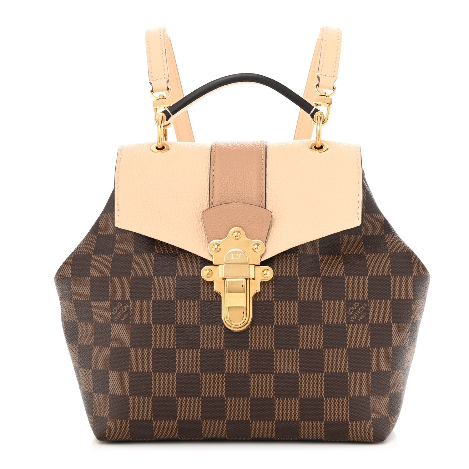 Louis Vuitton Damier Ebene Clapton Backpack Creme 1 of 10