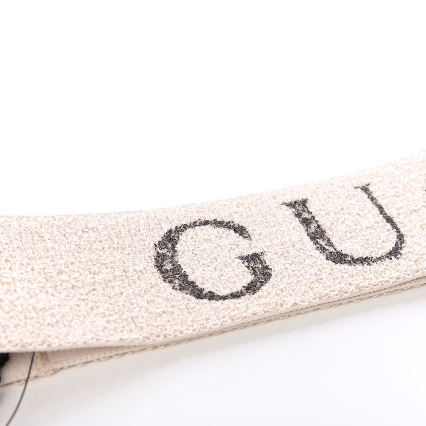 Cotton Elastic Logo Headband White