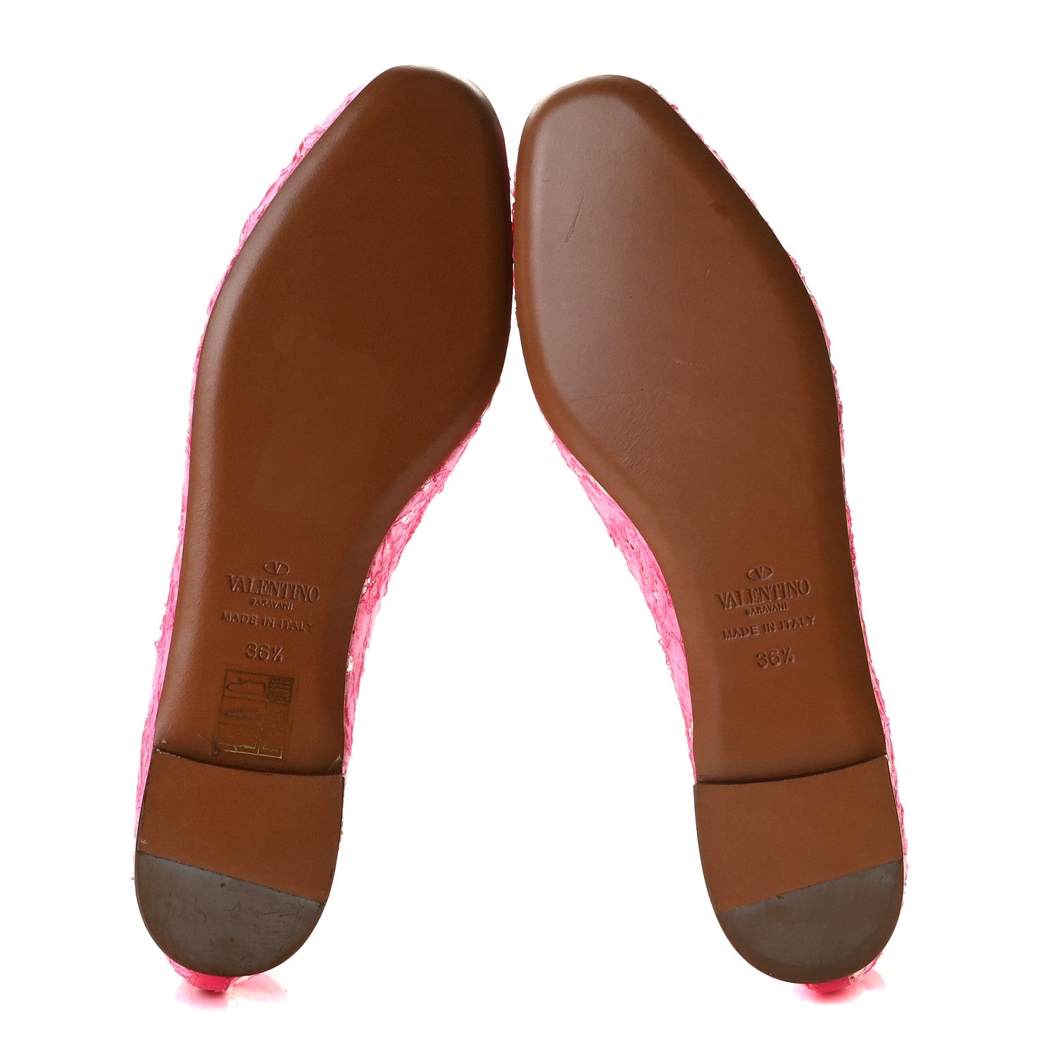 Valentino Garavani Lace Ankle Strap Ballerina Flats 36.5 Framboise 7 of 9