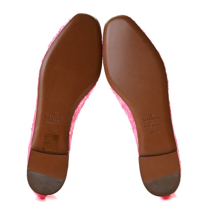 Valentino Garavani Lace Ankle Strap Ballerina Flats 36.5 Framboise 7 of 9