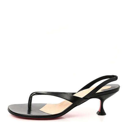 Christian Louboutin Kid Taralita 55 Thong Sandals 38.5 Black 1 of 9
