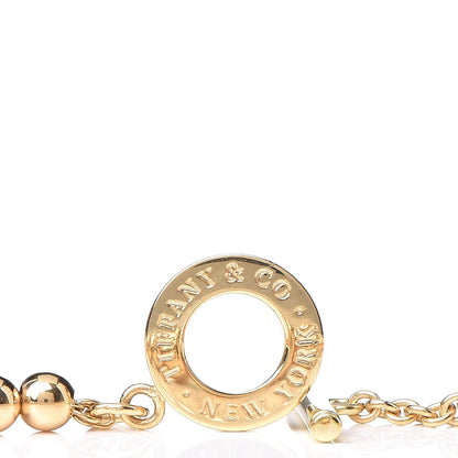 Tiffany 18K Yellow Gold 4mm Beads Toggle Bracelet 4 of 6