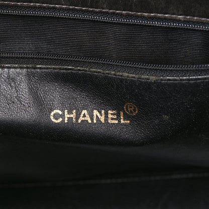Chanel Patent Quilted Grand Shopping Tote GST Black 6 of 14