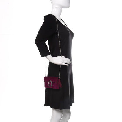 Gucci Velvet Super Mini Dionysus Shoulder Bag Fuchsia Violet Cyclamen 2 of 10